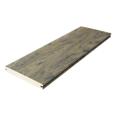 Fireproof 200x25mm Solid Core Composite Decking Board No Warp Red Brown Art