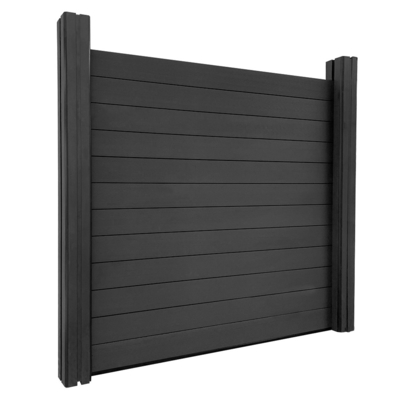 Waterproof Wood Garden Composite Fence Panels Grey UV Resistant FSC