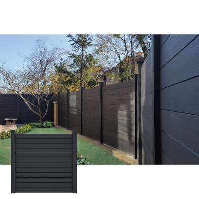 Waterproof Wood Garden Composite Fence Panels Grey UV Resistant FSC