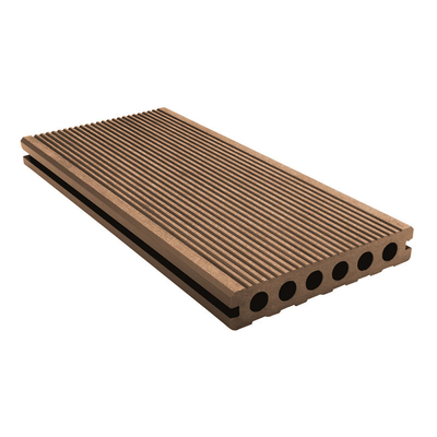 Red Brown Hollow Composite Decking Floor 50% Wood Fibers High Strength