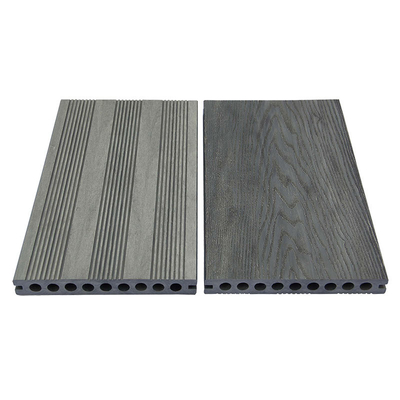 200*25mm Park Grey Hollow Composite Decking Boards Easy Installation