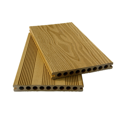 200*25mm Park Grey Hollow Composite Decking Boards Easy Installation