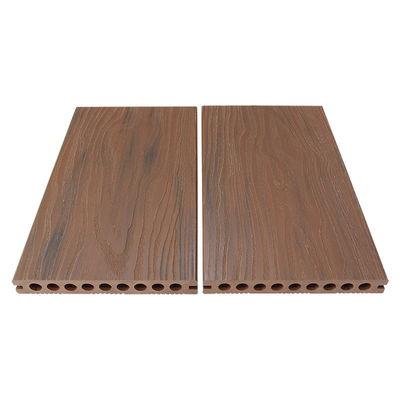 200*25mm Park Grey Hollow Composite Decking Boards Easy Installation