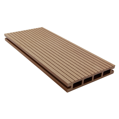 3D Red Pine Recycled Hollow Composite Decking Boards Wood Grain 150x25mm HDPE