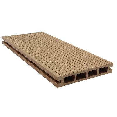 3D Red Pine Recycled Hollow Composite Decking Boards Wood Grain 150x25mm HDPE