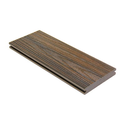 Easy Installing 138x23mm Capped Composite Wood Decking Dark Teak