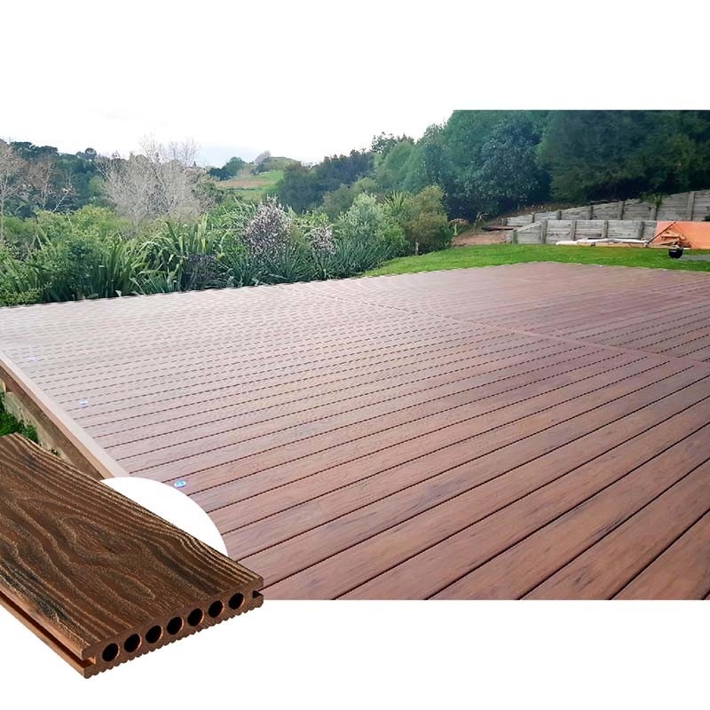 FSC Light Gray Art Hollow Composite Decking 12ft Trim Boards For Swimming Pool