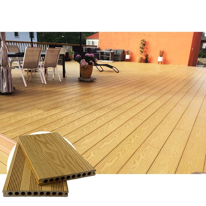 Outdoor Cedar 2.2m Balcony Hollow Composite Deck Boards Waterproof Antisepsis Innocuous