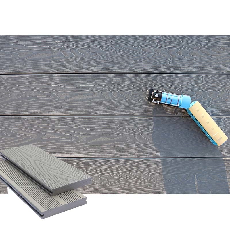 Exterior Robust Wood solid edge Composite decking Trim Boards Customized Length
