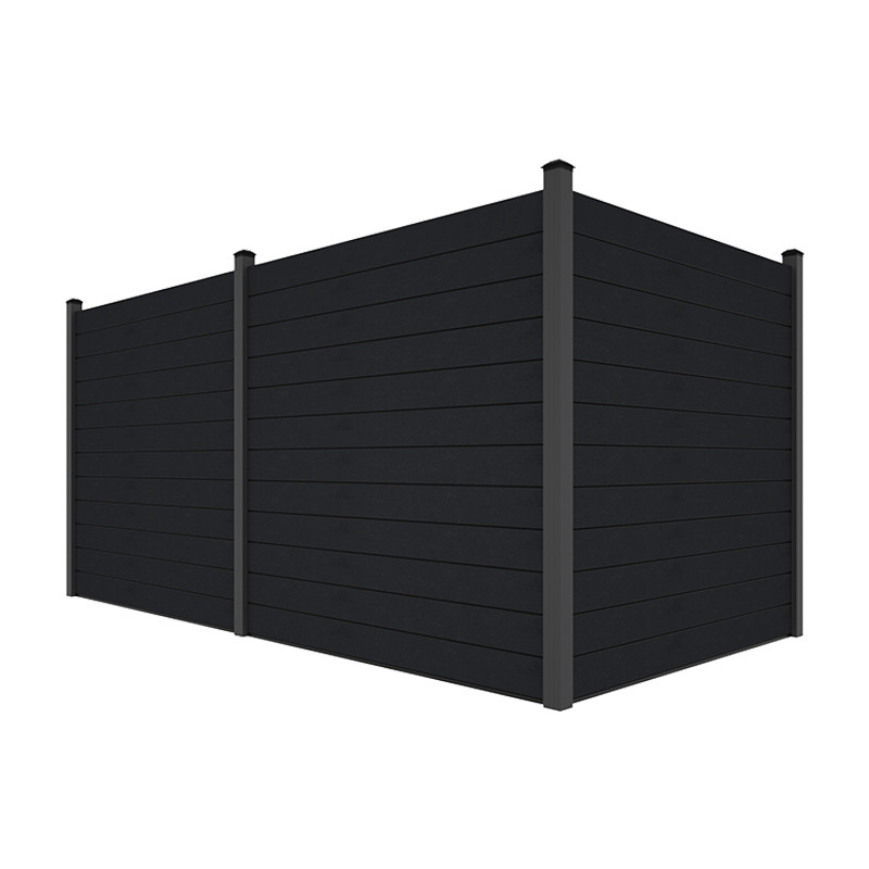 CE FSC Plastic WPC Horizontal Composite Wood Fence Planks Anti Mildew For Patio
